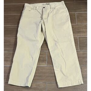 Carhartt Men's Rugged Flex Pants 36x32 (35x27) Beige Canvas Relaxed Fit Work